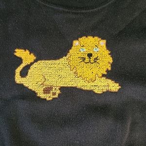 Vintage embroidered lion sweatshirt